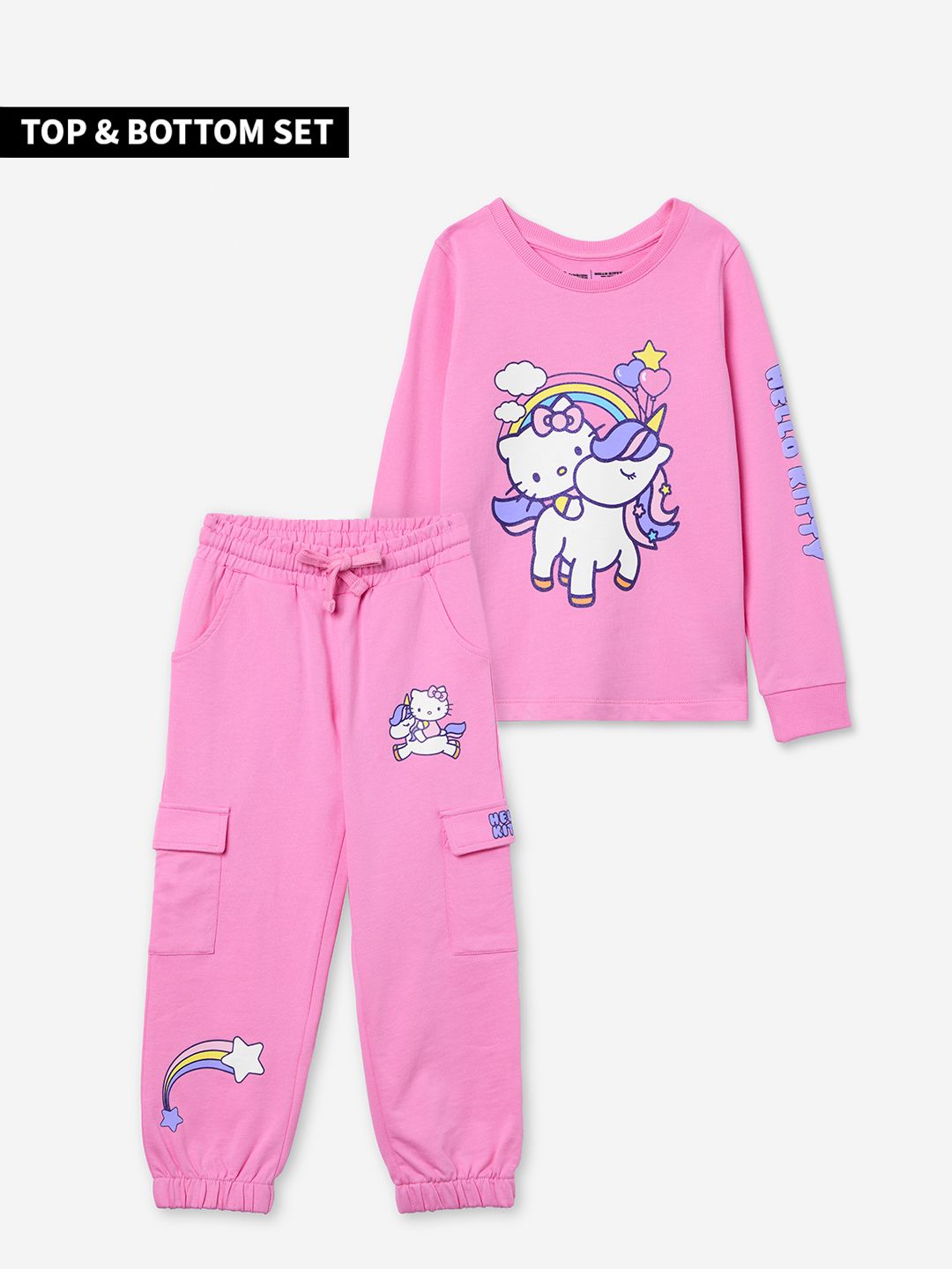 Hello Kitty: Unicorn Set Girls Cotton Co-ord Sets Online